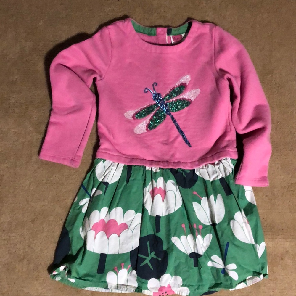 Mini Boden girls sweatshirt dress 5/6